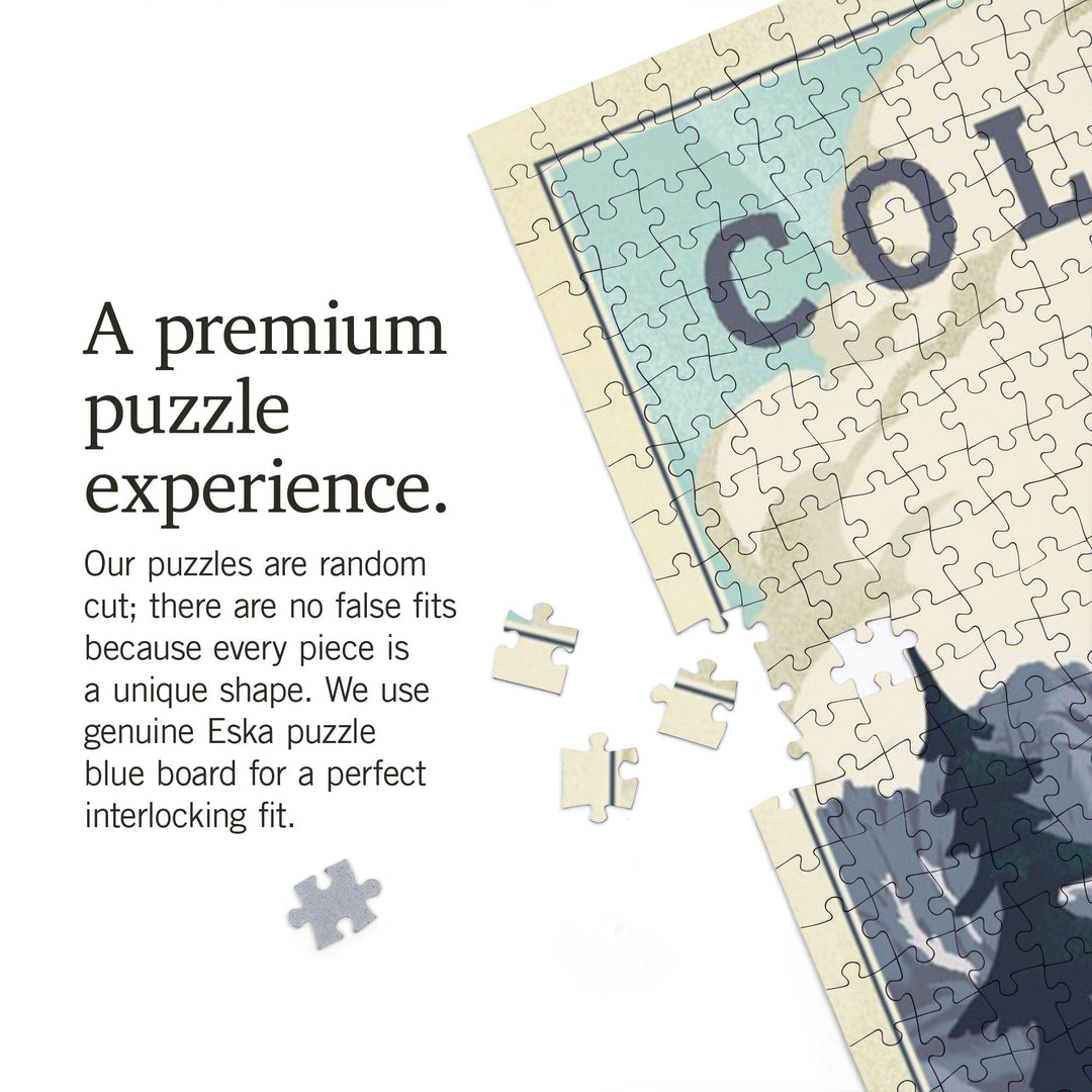 Colorado, Lake, Lithograph, Jigsaw Puzzle Puzzle Lantern Press 