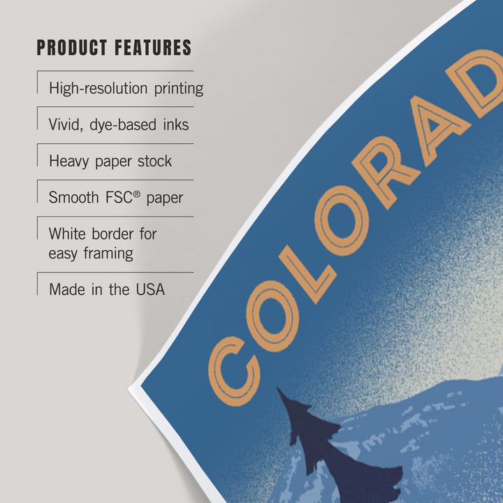 Colorado, Lithograph, Elk and Mountains Scene, Art & Giclee Prints Art Lantern Press 