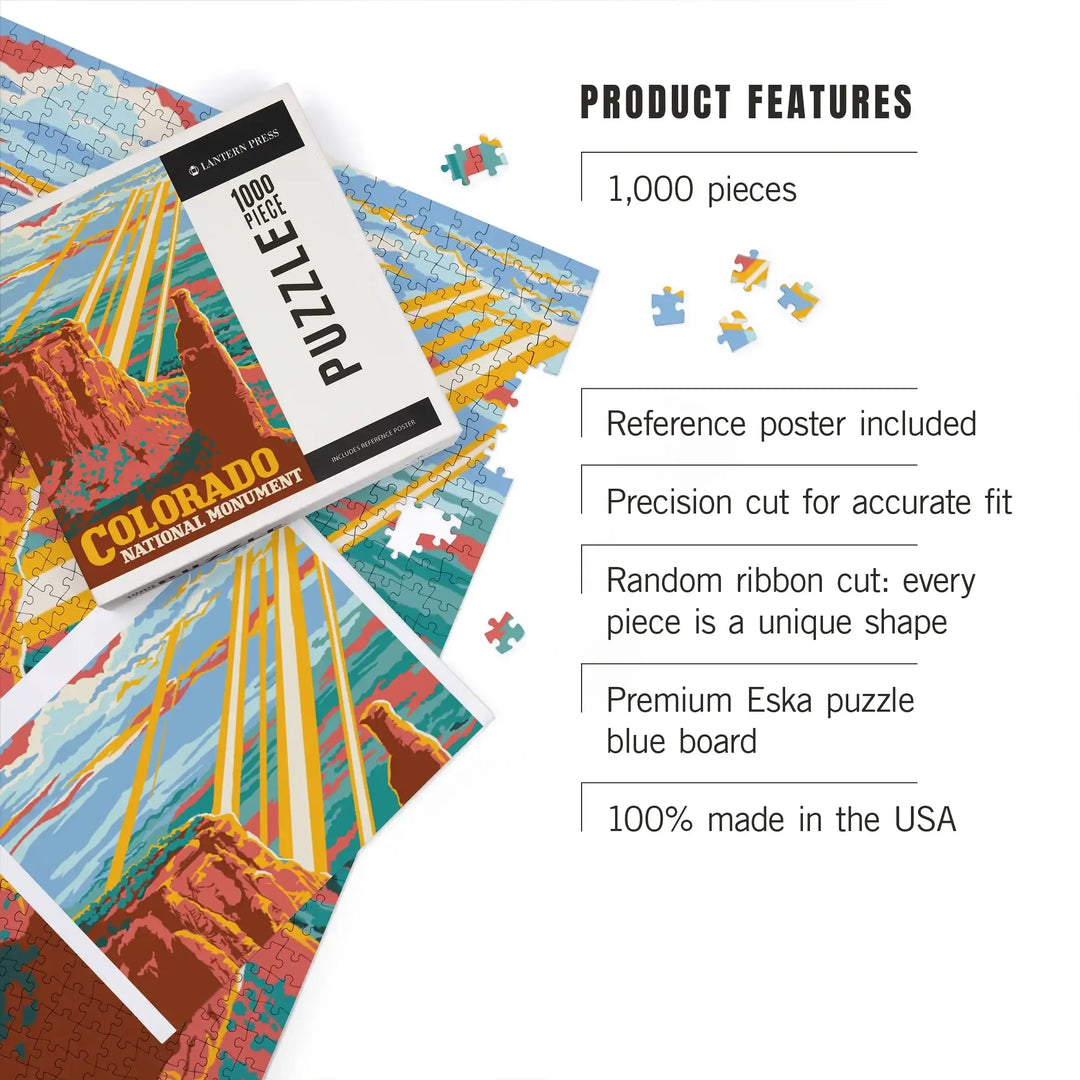 Colorado National Monument, Explorer Series, Jigsaw Puzzle Puzzle Lantern Press 