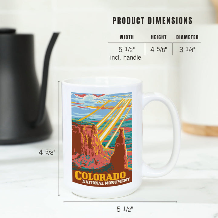 Colorado National Monument, Explorer Series, Lantern Press Artwork, Ceramic Mug Mugs Lantern Press 