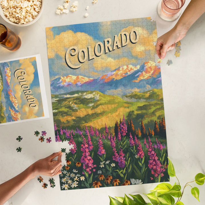 Colorado, Oil Painting, Jigsaw Puzzle Puzzle Lantern Press 