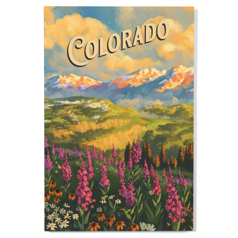 Colorado, Oil Painting, Lantern Press Artwork, Wood Signs and Postcards - Lantern Press