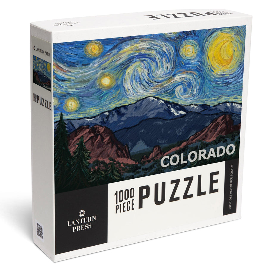 Colorado, Pikes Peak, Starry Night, Jigsaw Puzzle Puzzle Lantern Press 