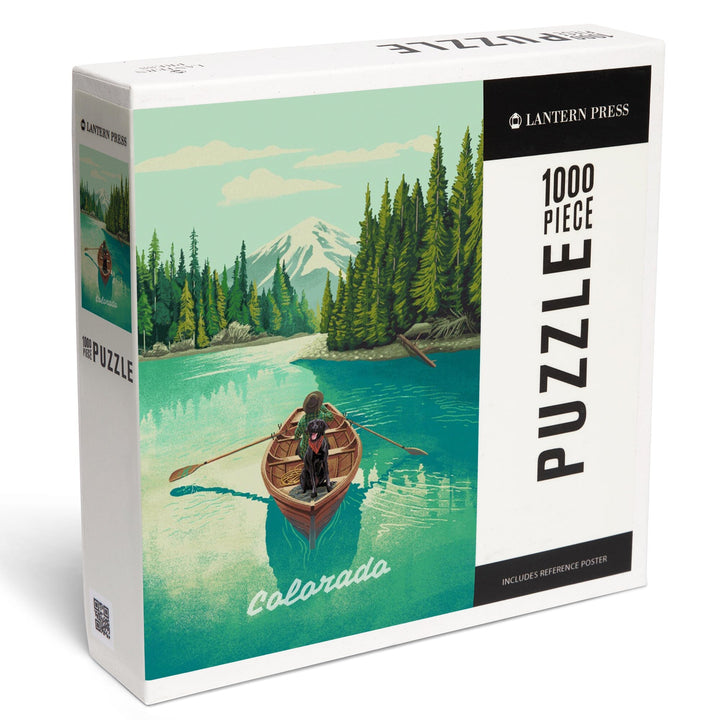 Colorado, Quiet Explorer, Boating, Mountain, Jigsaw Puzzle - Lantern Press