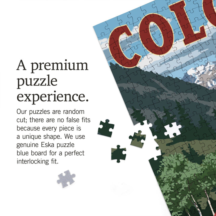Colorado, Retro Camper, Jigsaw Puzzle Puzzle Lantern Press 