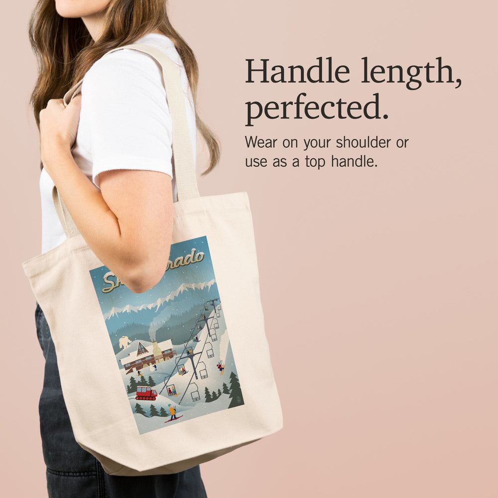Colorado, Retro Ski Resort, Tote Bag Totes Lantern Press 