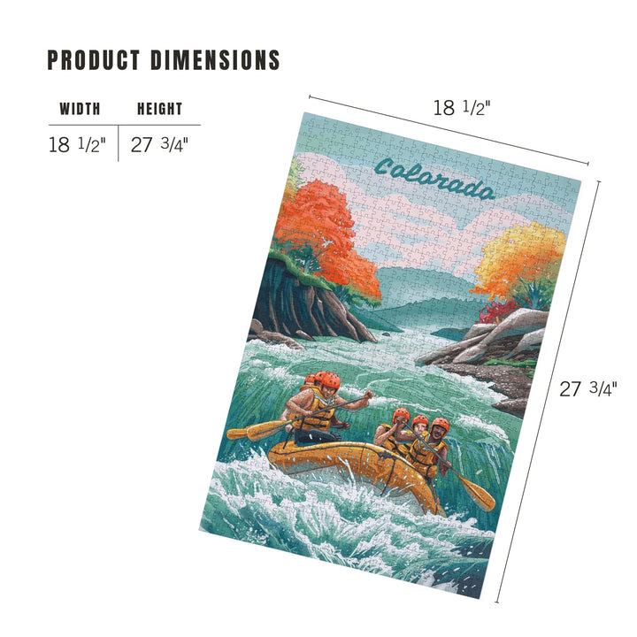 Colorado, Seek Adventure, River Rafting, Jigsaw Puzzle - Lantern Press