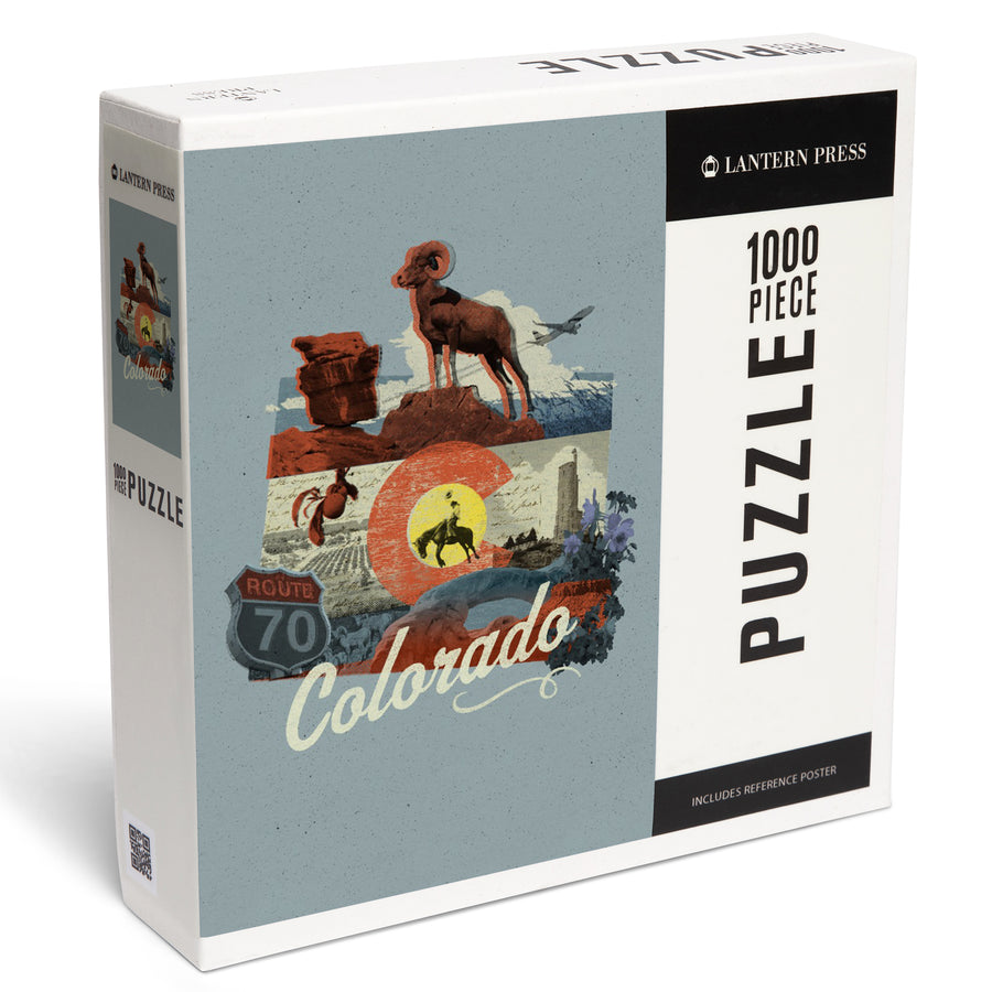 Colorado, State Photomontage, State Series, Jigsaw Puzzle Puzzle Lantern Press 