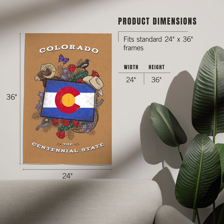 Colorado, State Treasure Trove, State Series, Art & Giclee Prints Art Lantern Press 