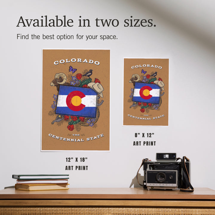 Colorado, State Treasure Trove, State Series, Art & Giclee Prints Art Lantern Press 