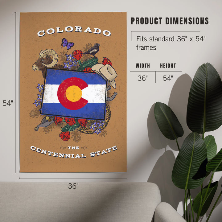 Colorado, State Treasure Trove, State Series, Art & Giclee Prints Art Lantern Press 