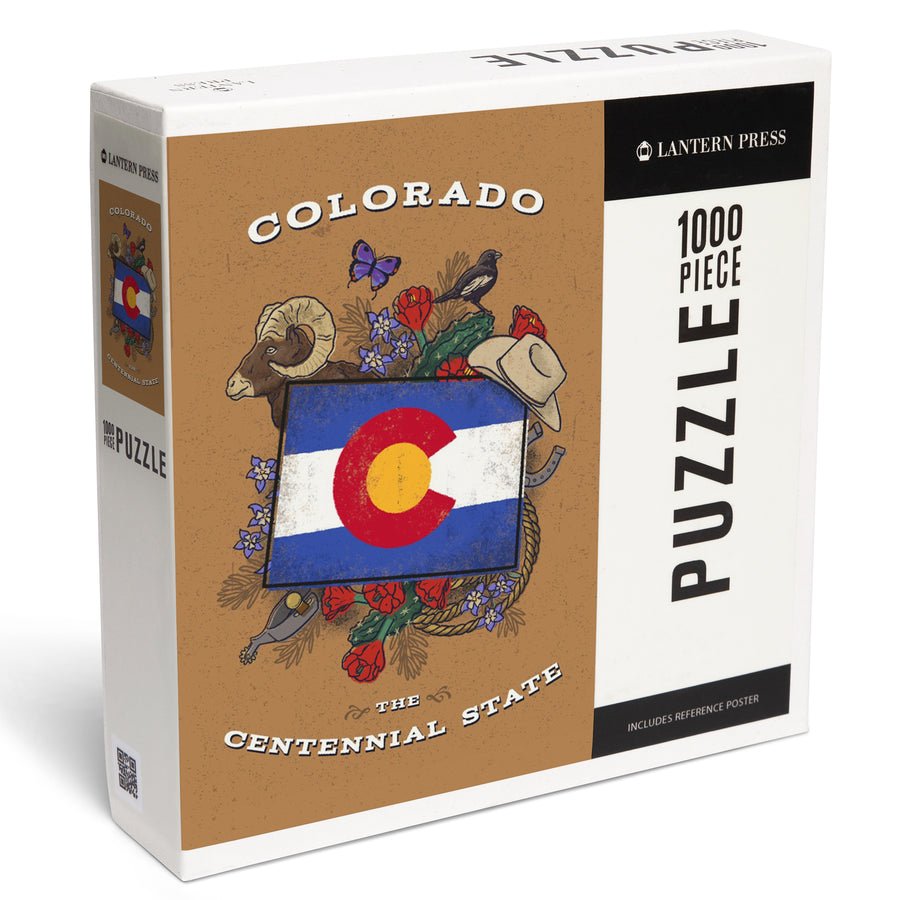 Colorado, State Treasure Trove, State Series, Jigsaw Puzzle Puzzle Lantern Press 