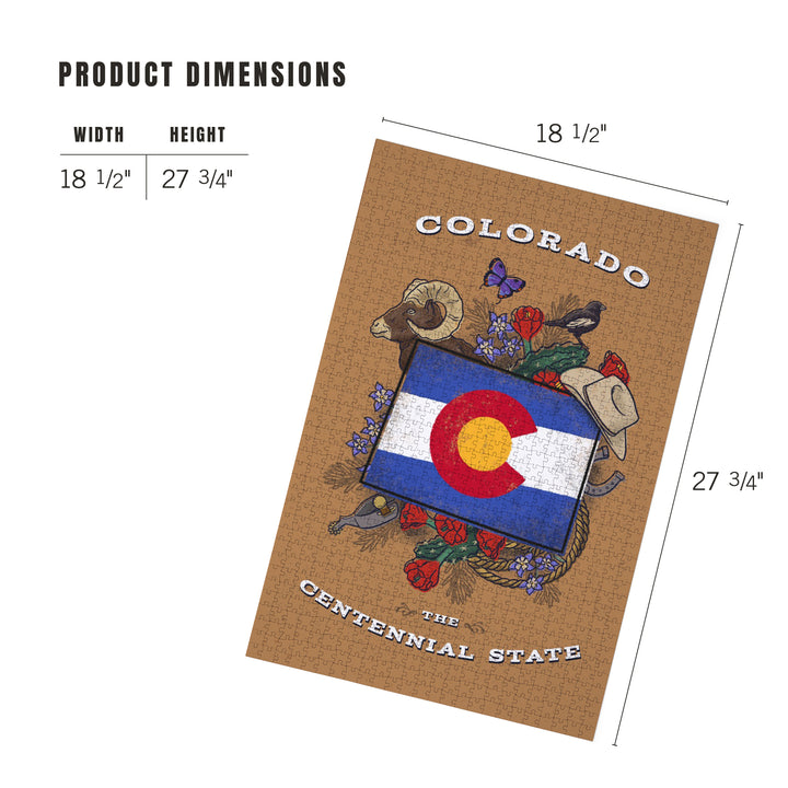 Colorado, State Treasure Trove, State Series, Jigsaw Puzzle Puzzle Lantern Press 