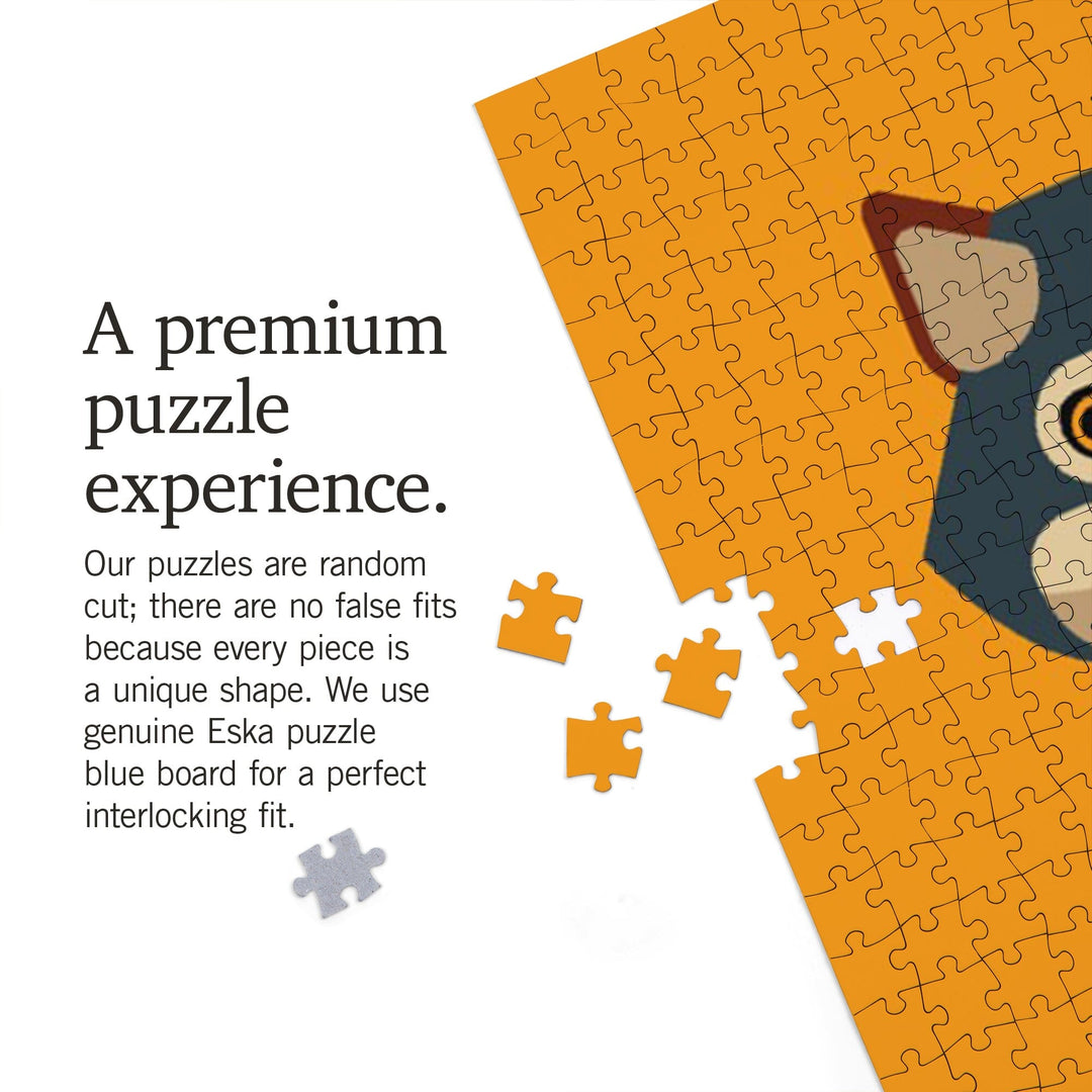 Colorado, Wolf Geometric, Jigsaw Puzzle Puzzle Lantern Press 