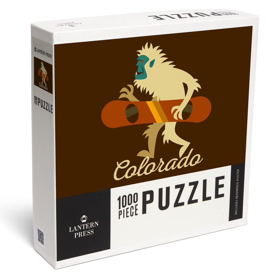 Colorado, Yeti Geometric, Jigsaw Puzzle Puzzle Lantern Press 