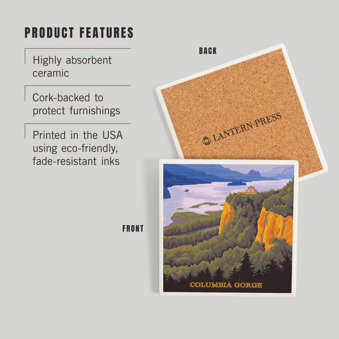 Columbia Gorge, Oregon and Washington, Coasters Coasters Lantern Press 