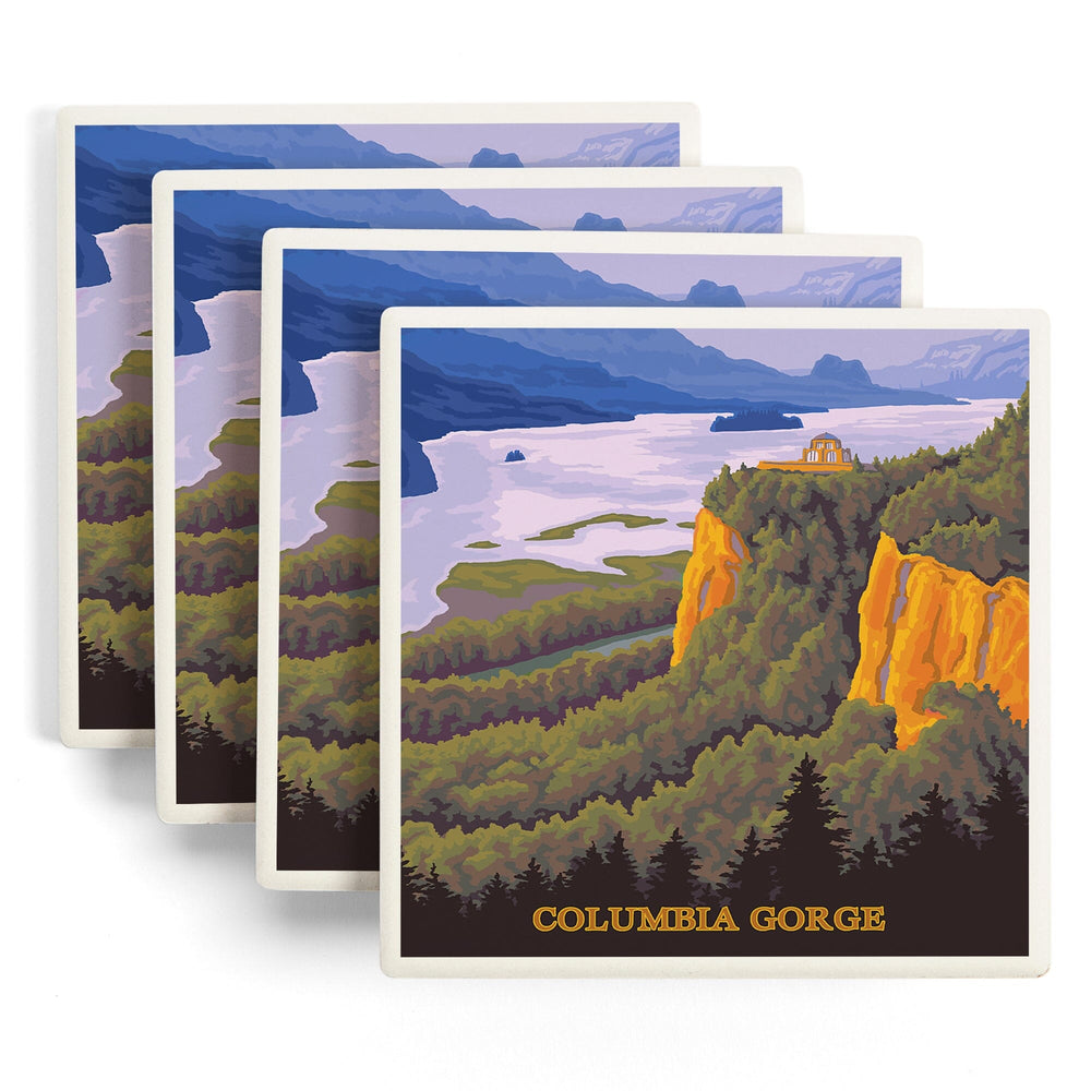 Columbia Gorge, Oregon and Washington, Coasters Coasters Lantern Press 