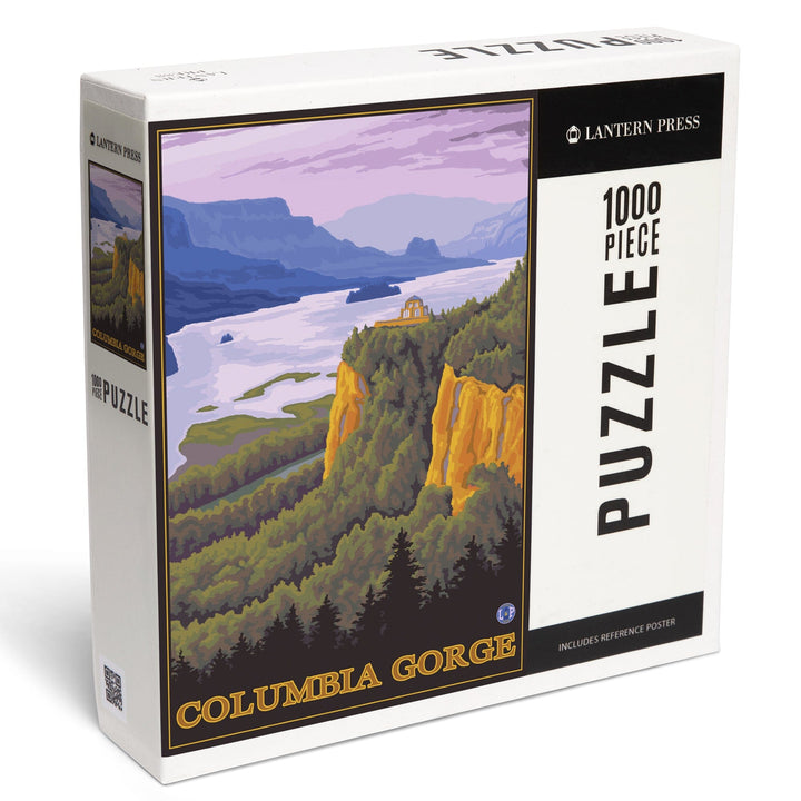 Columbia Gorge, Oregon and Washington, Jigsaw Puzzle Puzzle Lantern Press 