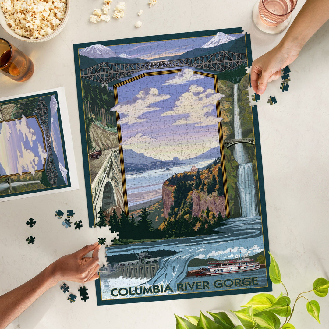 Columbia River Gorge Views, Jigsaw Puzzle Puzzle Lantern Press 