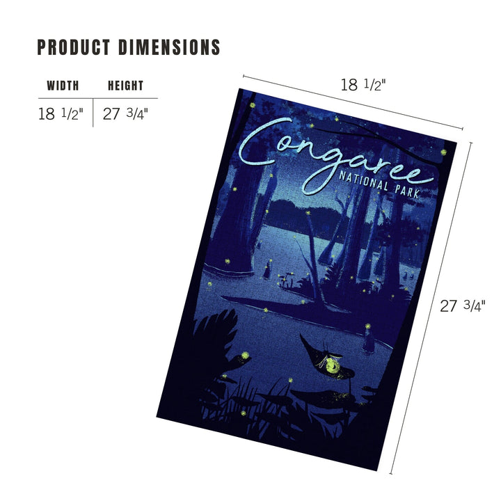 Congaree National Park, South Carolina, Fireflies, Jigsaw Puzzle Puzzle Lantern Press 