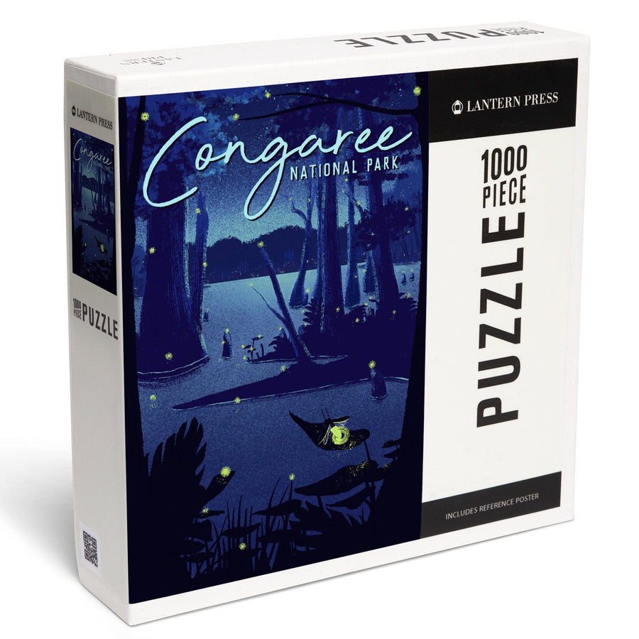 Congaree National Park, South Carolina, Fireflies, Jigsaw Puzzle Puzzle Lantern Press 