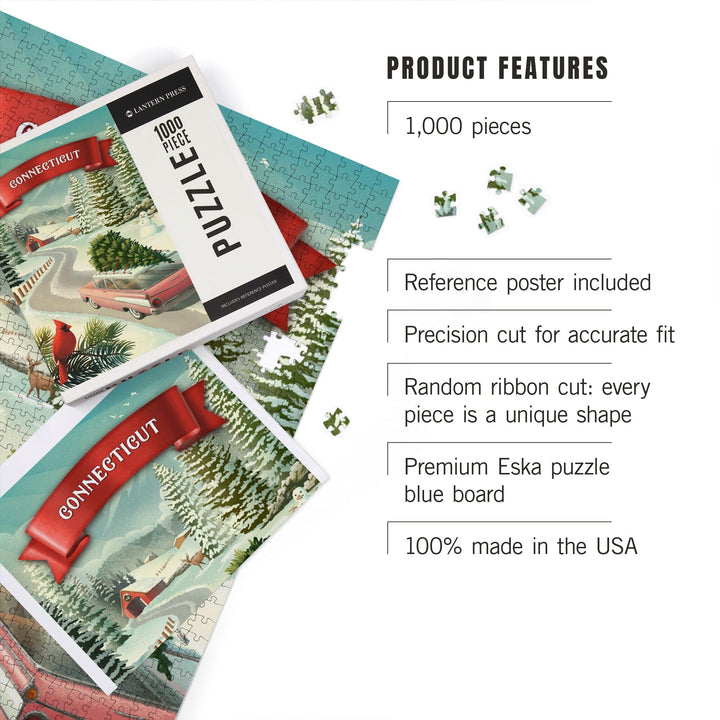 Connecticut, Holiday Tradition, Jigsaw Puzzle Puzzle Lantern Press 