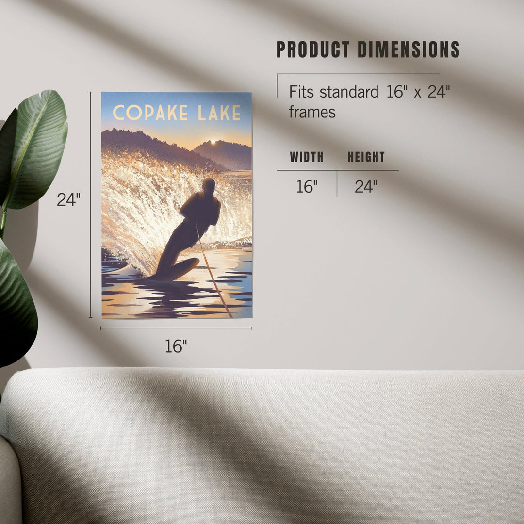 Copake Lake, New York, Get Outside Series, Wake Surfing, Art & Giclee Prints Art Lantern Press 