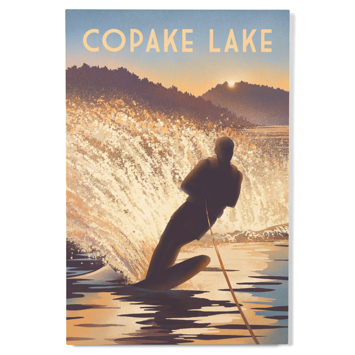 Copake Lake, New York, Get Outside Series, Wake Surfing, Wood Signs and Postcards Wood Lantern Press 