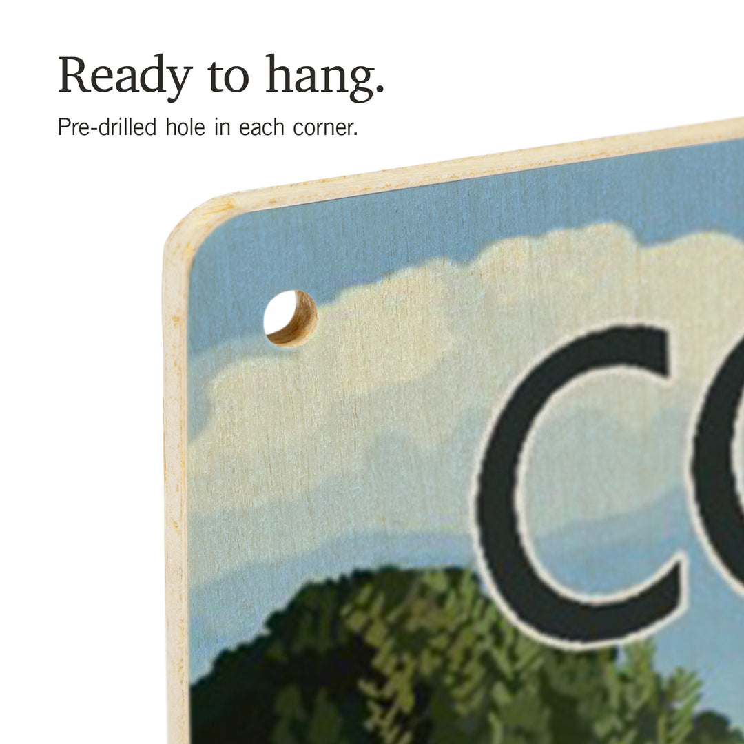 Copake Lake, New York, Painterly, Boats on the Marina, Wood Signs and Postcards Wood Lantern Press 