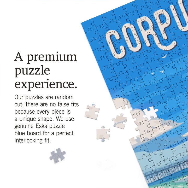 Corpus Christi, Texas, Painterly, Soak Up Summer, Sand Castle, Jigsaw Puzzle Puzzle Lantern Press 