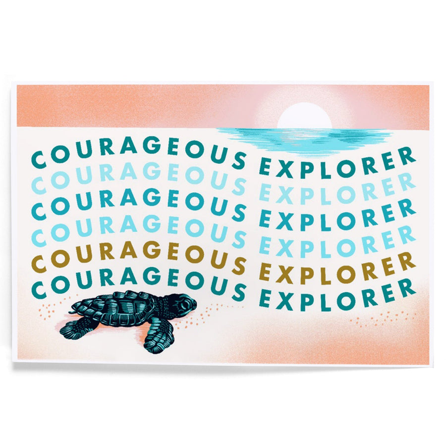 Courageous Explorer Collection, Turtle, Art & Giclee Prints Art Lantern Press 