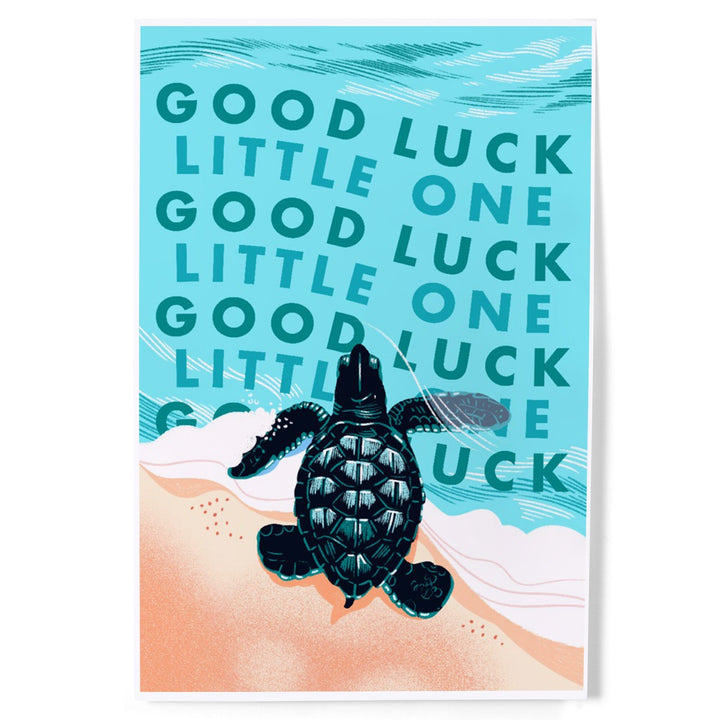 Courageous Explorer Collection, Turtle, Good Luck Little One, Art & Giclee Prints Art Lantern Press 