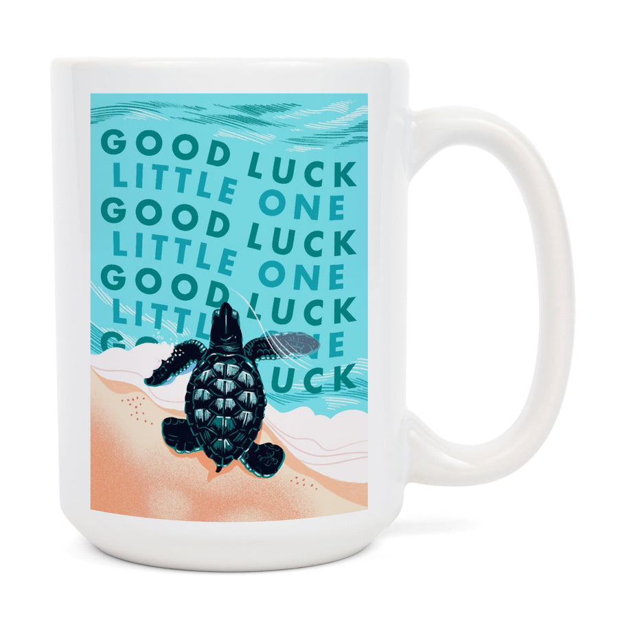 Courageous Explorer Collection, Turtle, Good Luck Little One, Ceramic Mug Mugs Lantern Press 