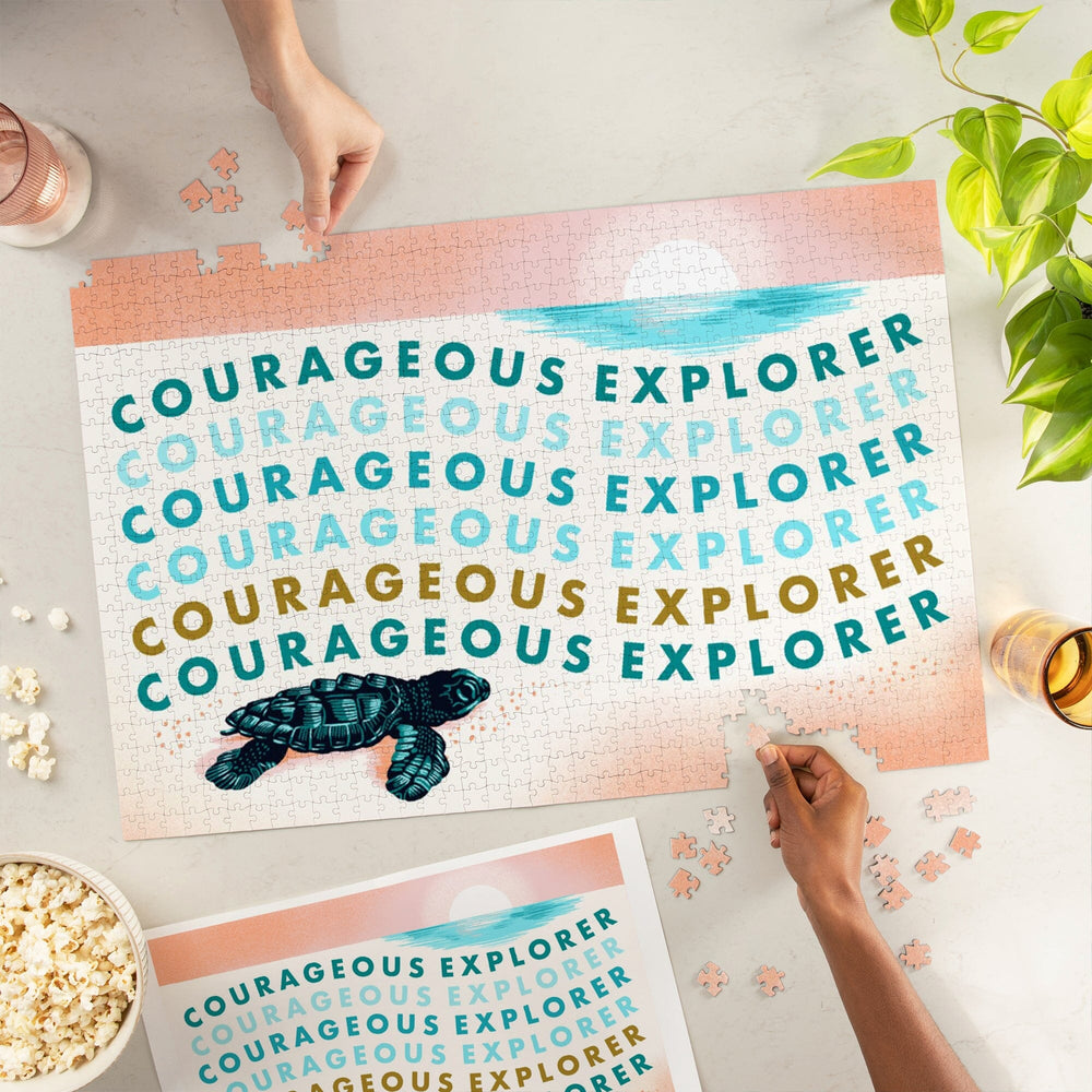 Courageous Explorer Collection, Turtle, Jigsaw Puzzle Puzzle Lantern Press 