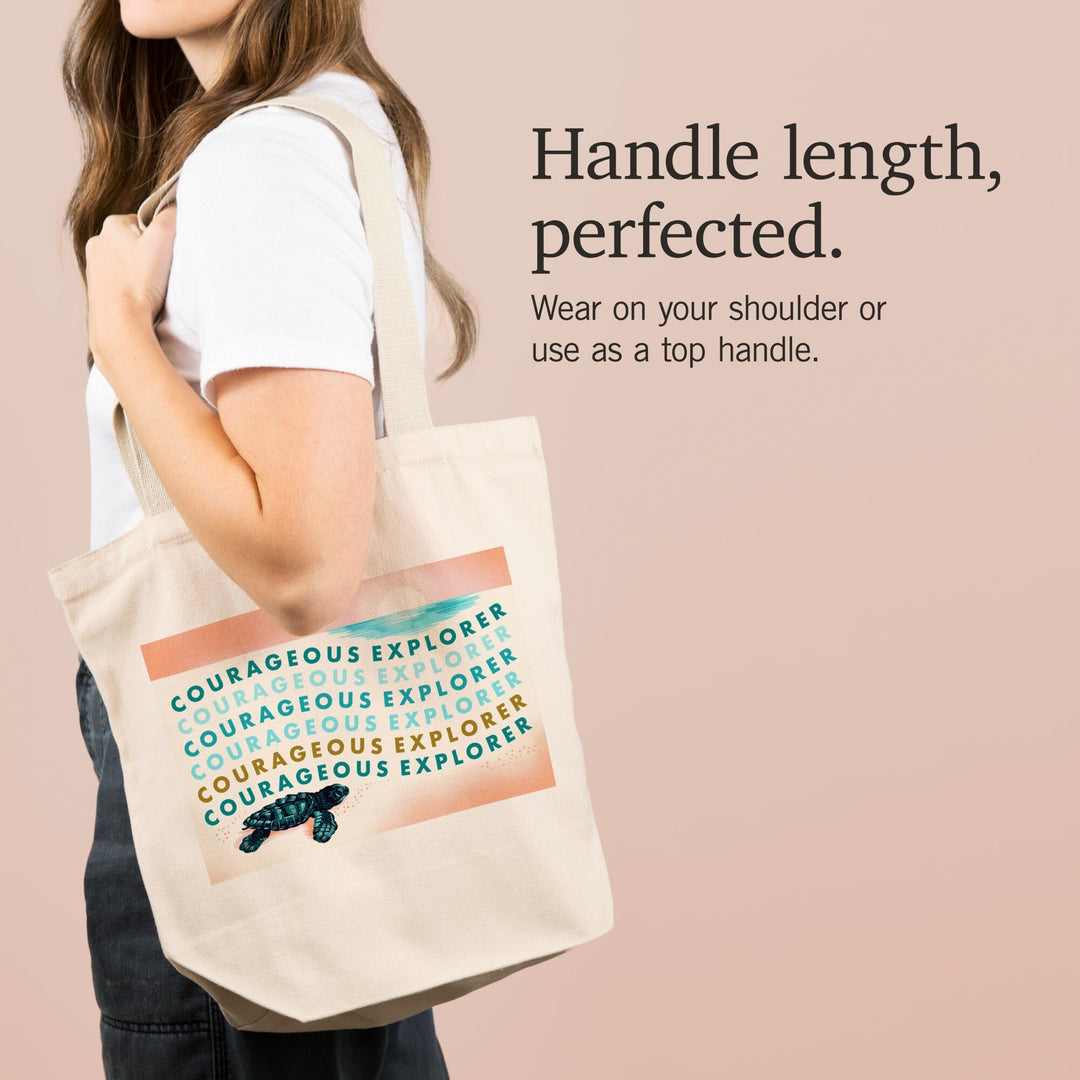 Courageous Explorer Collection, Turtle, Tote Bag Totes Lantern Press 