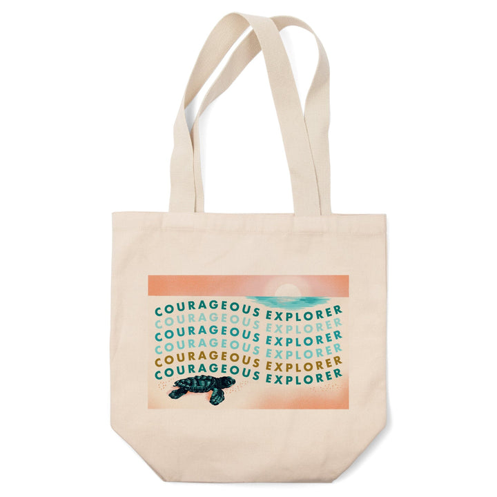 Courageous Explorer Collection, Turtle, Tote Bag - Lantern Press