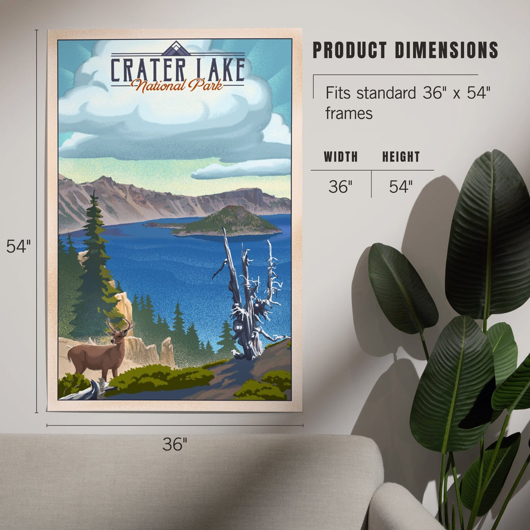 Crater Lake National Park, Lithograph National Park Series, Art & Giclee Prints - Lantern Press