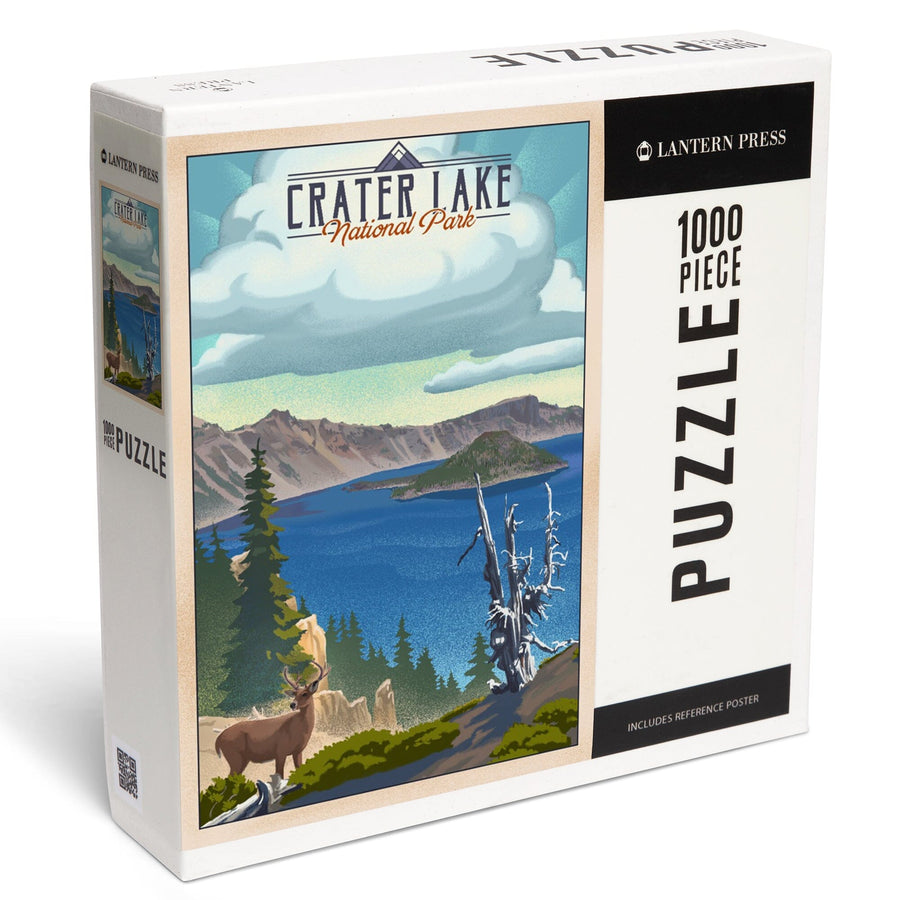 Crater Lake National Park, Lithograph National Park Series, Jigsaw Puzzle Puzzle Lantern Press 