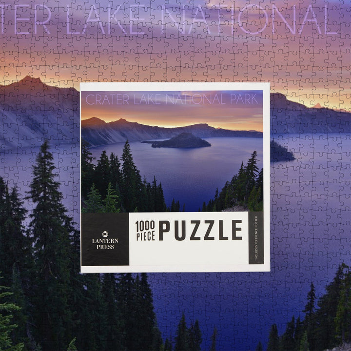 Crater Lake National Park, Oregon, Aerial View, Jigsaw Puzzle Puzzle Lantern Press 