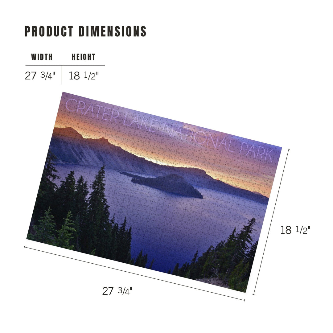Crater Lake National Park, Oregon, Aerial View, Jigsaw Puzzle Puzzle Lantern Press 