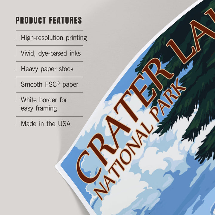 Crater Lake National Park, Oregon, Deer Family, Art & Giclee Prints Art Lantern Press 