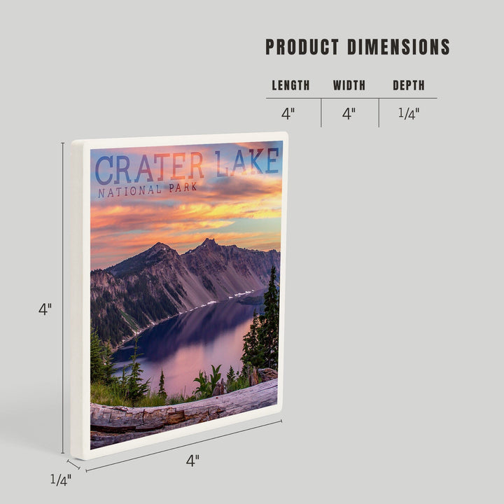 Crater Lake National Park, Oregon, Early Morning At Crater Lake, Coasters Coasters Lantern Press 