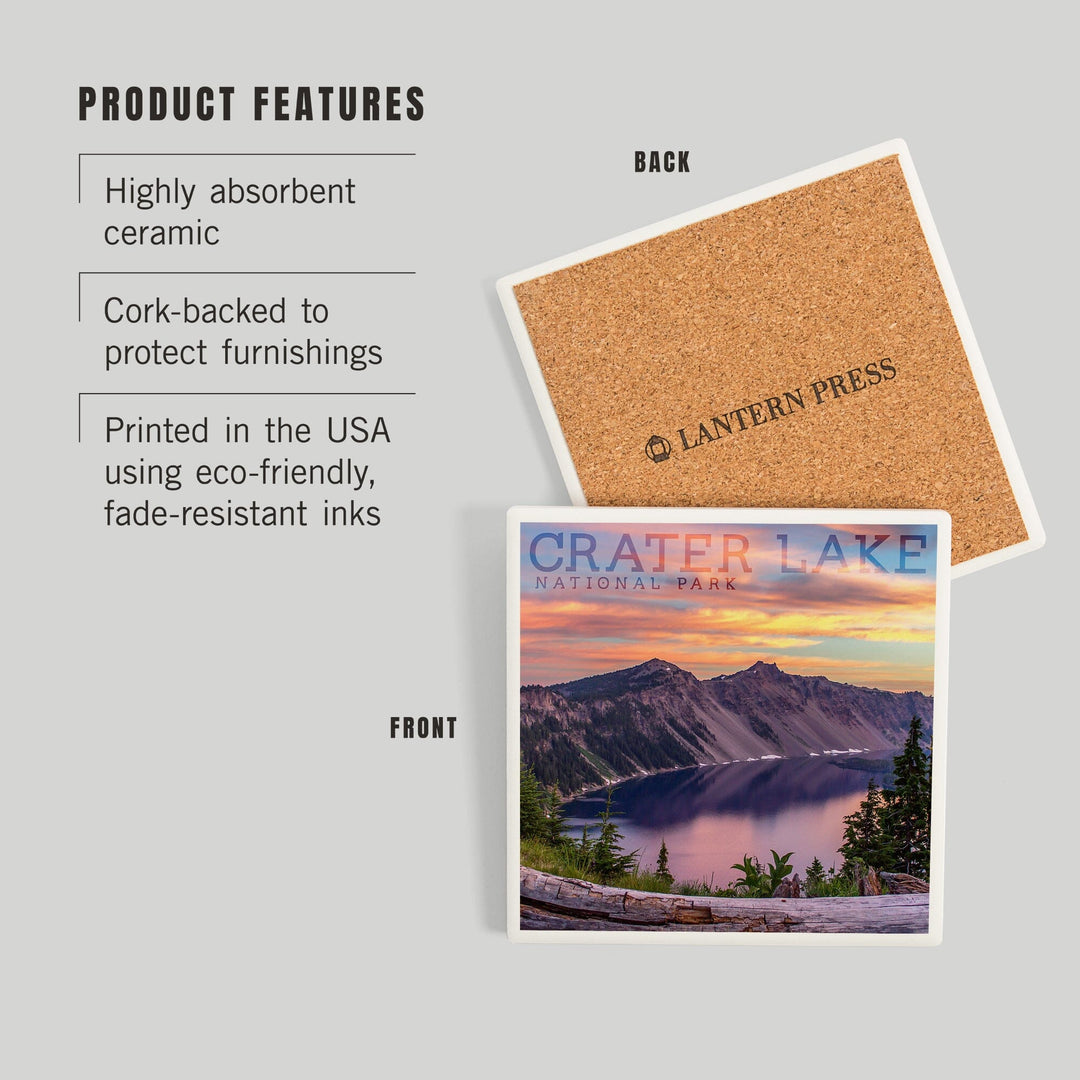 Crater Lake National Park, Oregon, Early Morning At Crater Lake, Coasters Coasters Lantern Press 