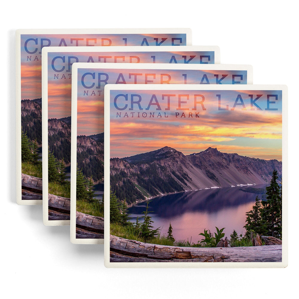 Crater Lake National Park, Oregon, Early Morning At Crater Lake, Coasters Coasters Lantern Press 