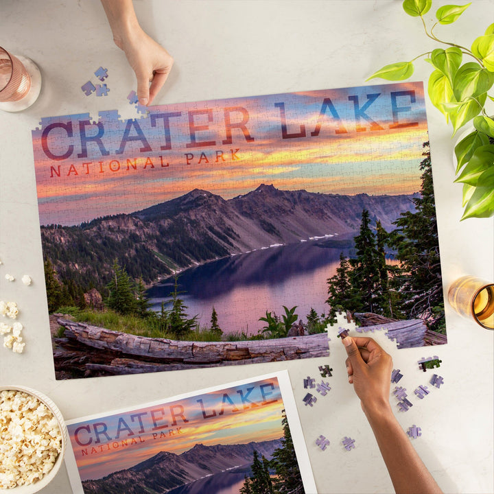 Crater Lake National Park, Oregon, Early Morning, Jigsaw Puzzle Puzzle Lantern Press 