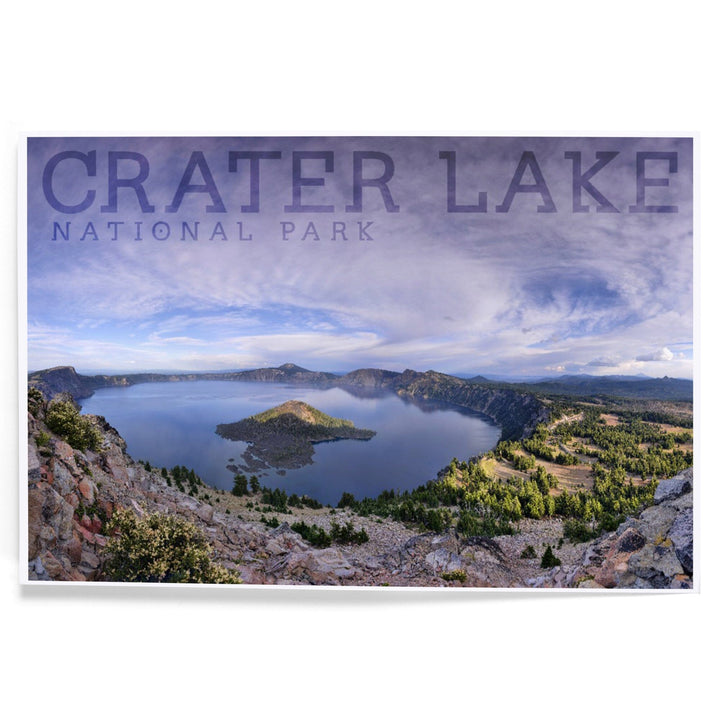 Crater Lake National Park, Oregon, Panoramic View, Art & Giclee Prints Art Lantern Press 