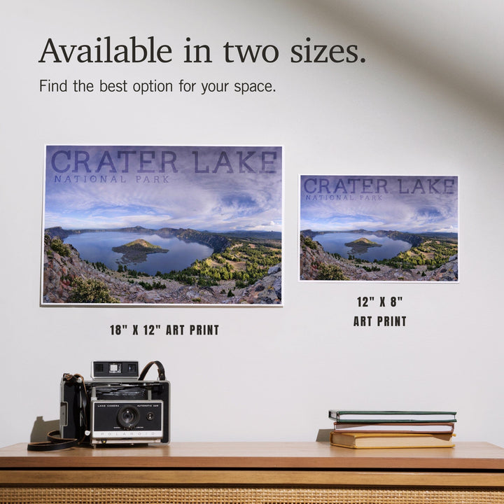Crater Lake National Park, Oregon, Panoramic View, Art & Giclee Prints Art Lantern Press 