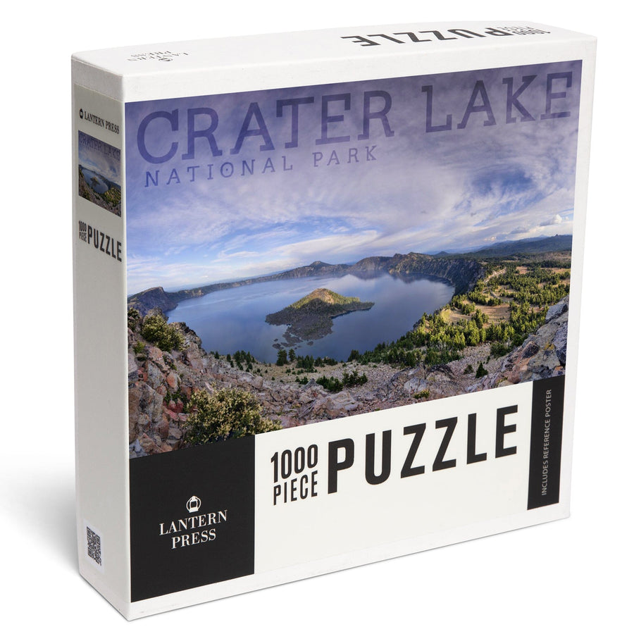 Crater Lake National Park, Oregon, Panoramic View, Jigsaw Puzzle Puzzle Lantern Press 