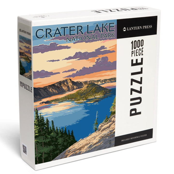 Crater Lake National Park, Oregon, Rim View, Jigsaw Puzzle Puzzle Lantern Press 