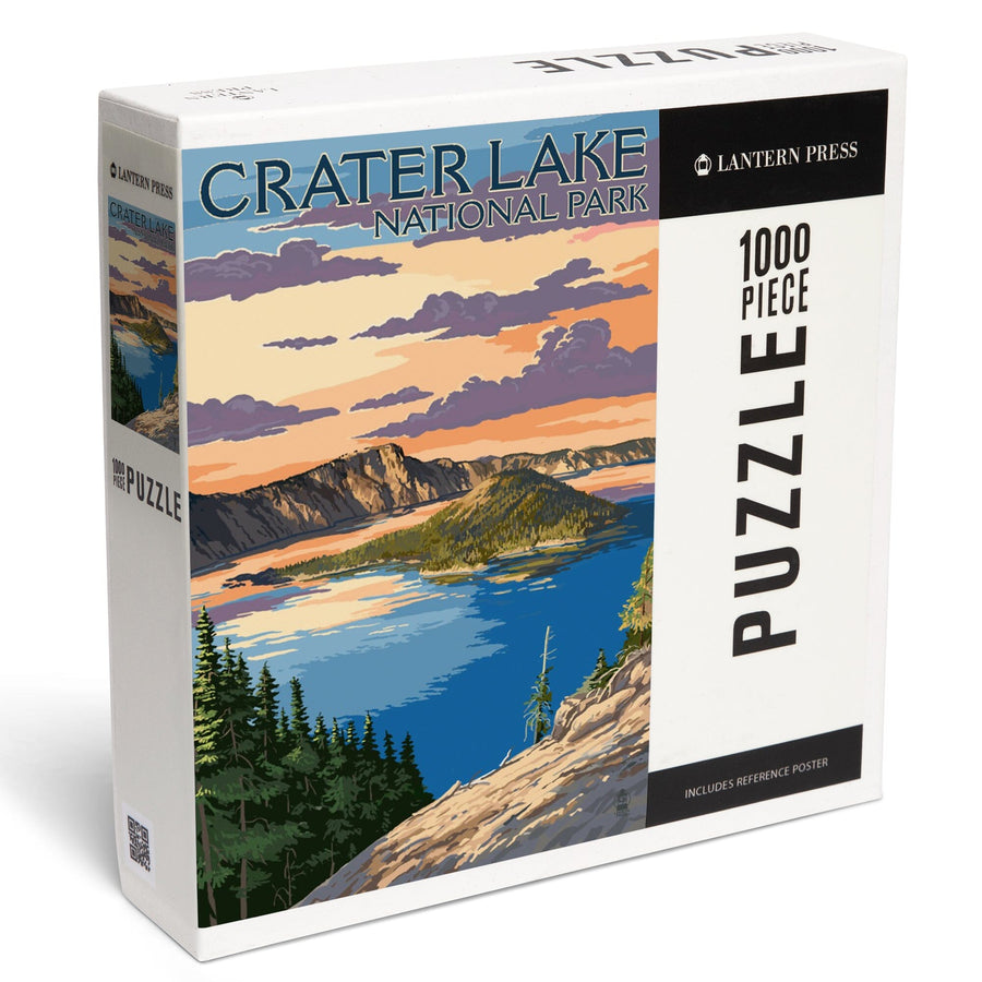 Crater Lake National Park, Oregon, Rim View, Jigsaw Puzzle Puzzle Lantern Press 